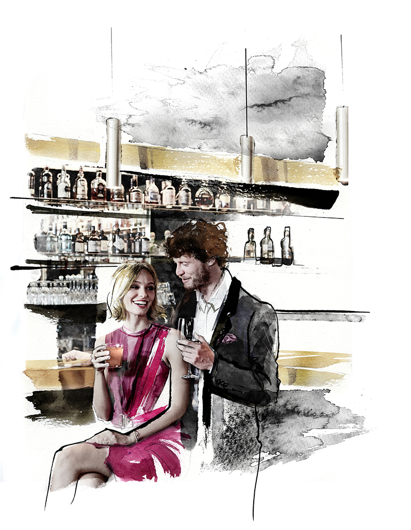 Frau-Mann-Drinks