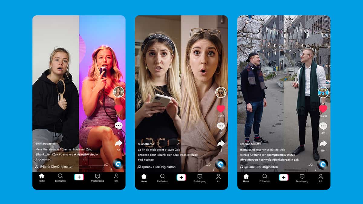 TikTok-Kampagne für die Mobile Banking App Zak kreiert