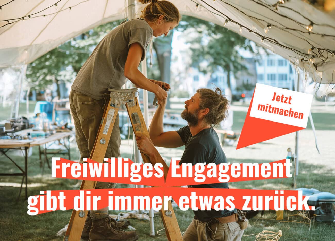 Keyvisual der Freiwilligenkampagne