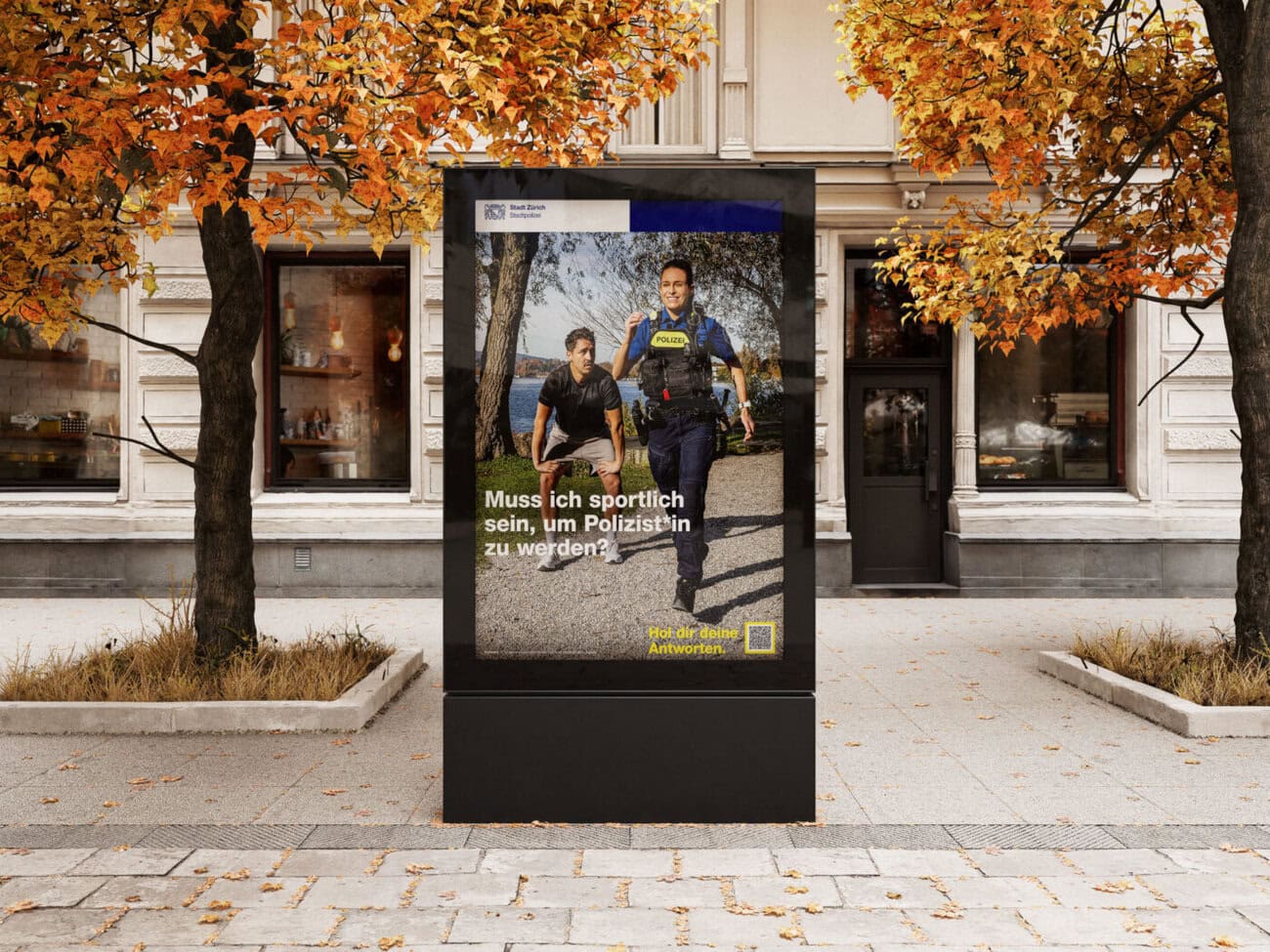 Kampagnenmotiv der Employer-Branding-Kampagne für die Stadtpolizei Zürich