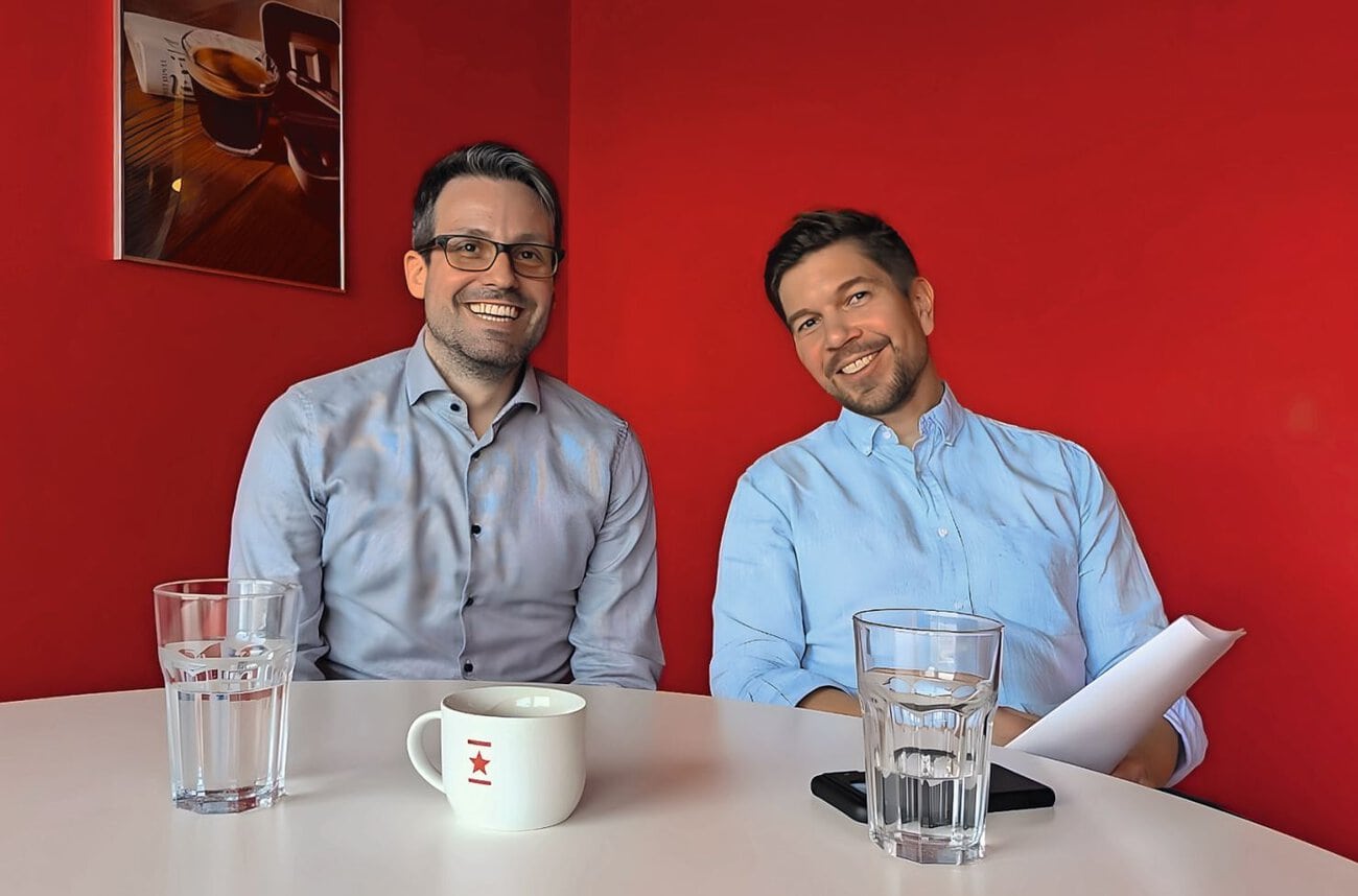 Kevin Haab, Leiter Media Strategy bei Webrepublic (links) und Tobias Zehnder, Managing Director und Mitgründer von Webrepublic.Bild: Beat Hürlimann