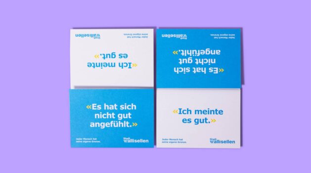 Wallisellen-Kampagne gegen Grenzverletzungen mit klaren Botschaften. Quelle: zvg