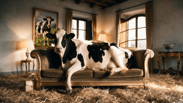 Beyond Dreams lässt für Cowpassion eine KI-Kuh sprechen. Quelle: zvg