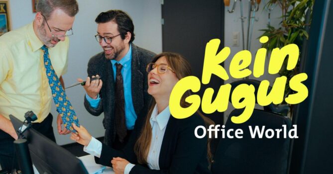 Neue Office-World-Kampagne setzt auf Humor. Quelle: zvg