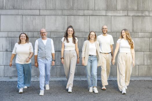 Das Team von Mediawork mit 6 Mitarbeitenden. Quelle: zvg