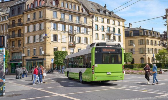 TransN-Busse bieten neue Werbeflächen in der Romandie. Quelle: zvg