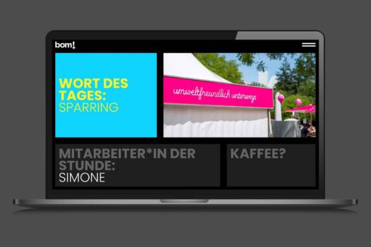bom! präsentiert den neuen Webauftritt. Quelle: zvg