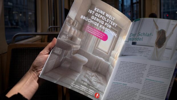 Rheumaliga wirbt mit Inseraten gegen Osteoporose. Quelle: zvg