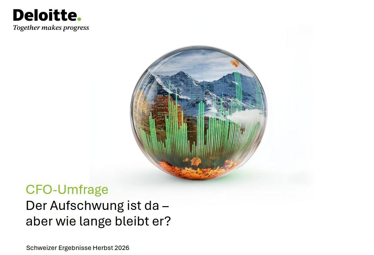 Titelmotiv der CFO-Umfrage von Deloitte mit den Schweizer Ergebnissen vom Herbst 2026. Quelle: zvg