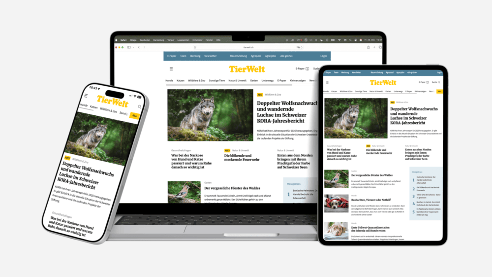 Tierwelt.ch präsentiert sich grundlegend modernisiert. Quelle: zvg