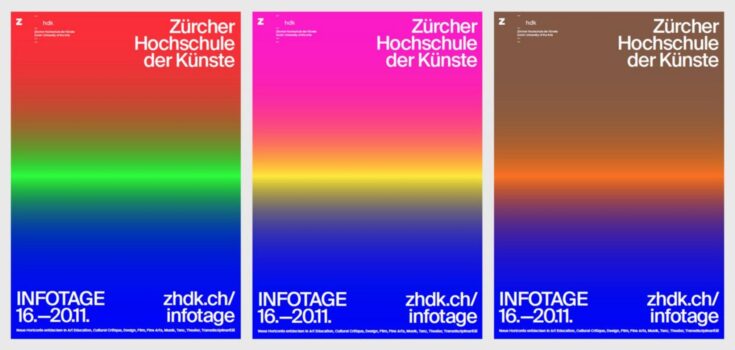 Die ZHdK-Kampagne setzt auf Irisdruck. Quelle: zvg